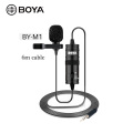 BOYA BY-M1 Mini micrófono de micrófono con clip de corbata y cuello de solapa con cable para Iphone